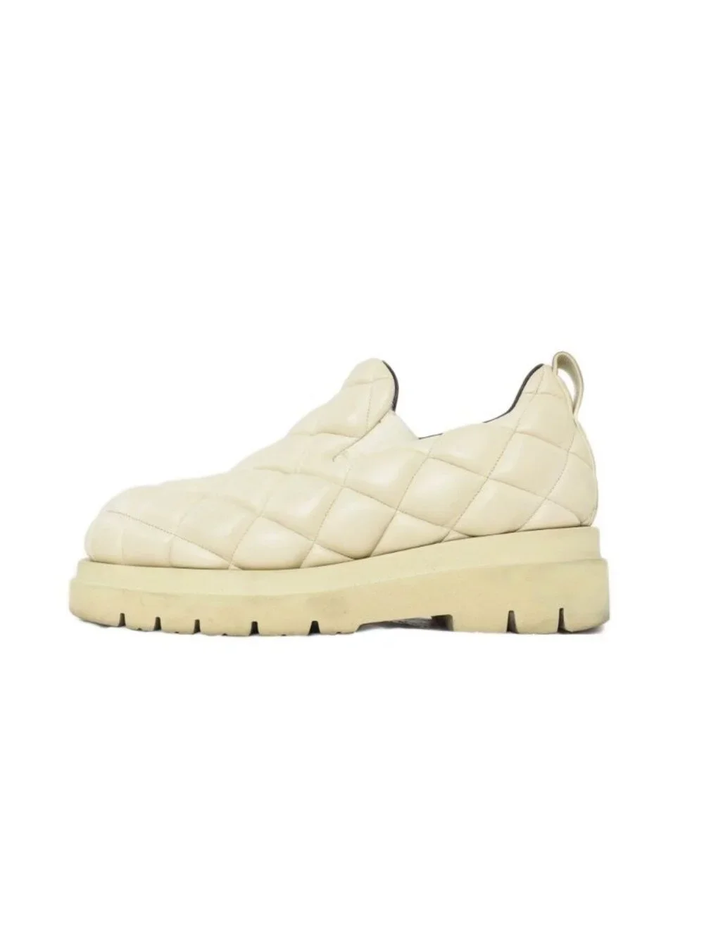 Bottega Veneta Quilted Slip on Sneakers 41 Ivory